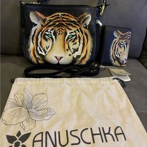 Anuschka tiger purse& wallet. Wallet is NWT